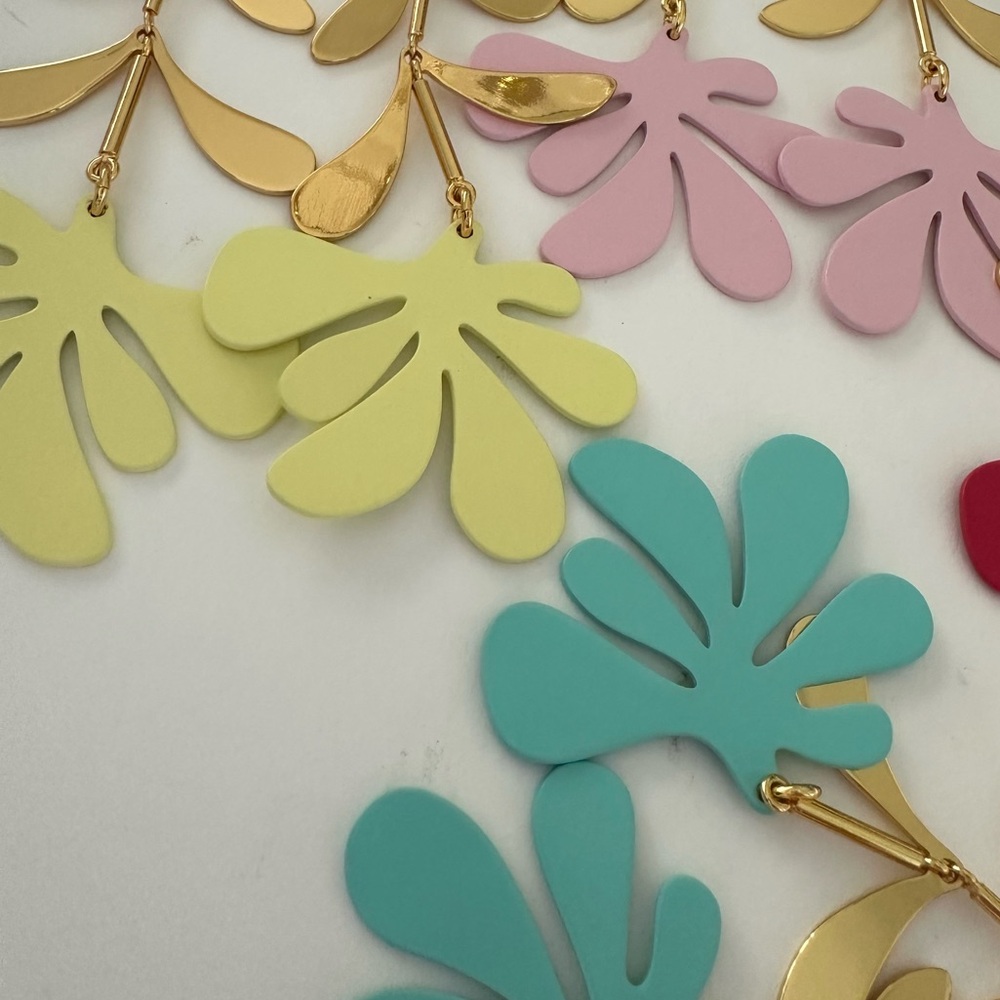 Kate spade long Flower botanical garden linear Earrings - Picture 11 of 11